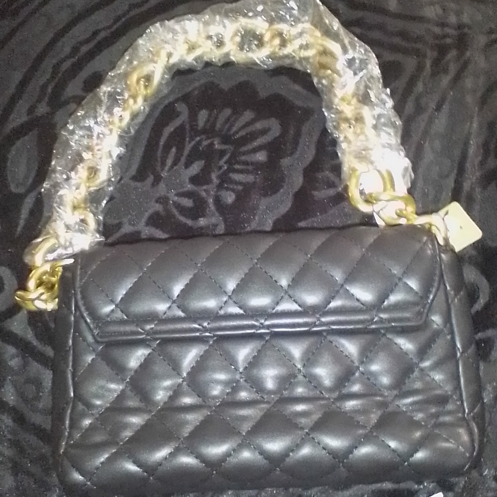 NEW WITH TAG! 3AM FOREVER BLACK WITH GOLD CHAIN CLUTCH/CROSSBODY CLUTCH